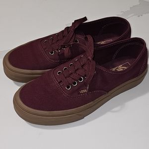 NEW Vans Authentics Burgundy Gum size 7/8.5